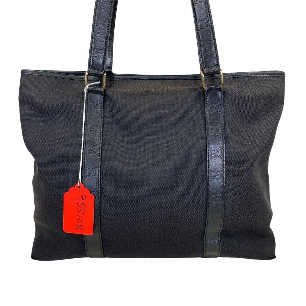 GUCCI TOTE BAG BLACK CANVAS 955108 - Picture 8 of 12